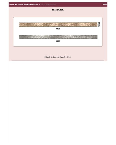 856154 TIRAS DE CRISTAL TERMO ADHESIVO