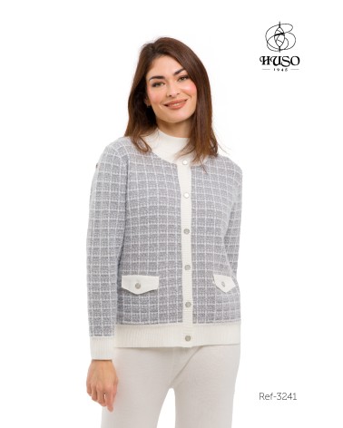 3241 CHAQUETA DE PUNTO TIPO CHANEL HUSO